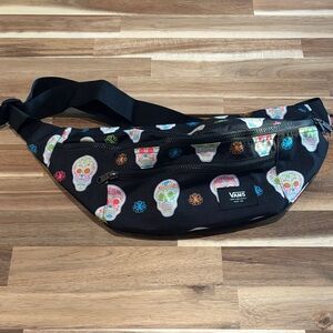 Vans Black Waist Bag with Colorful Skull Design
